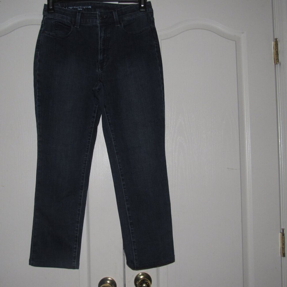 TALBOTS Flawless High-Waist Straight Leg Curvy Dark Wash Jeans Size 6P
